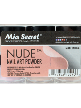 PL400-NU-MIX_1 Nude Acrylic Powder Collection 6 Pcs - Mia Secret