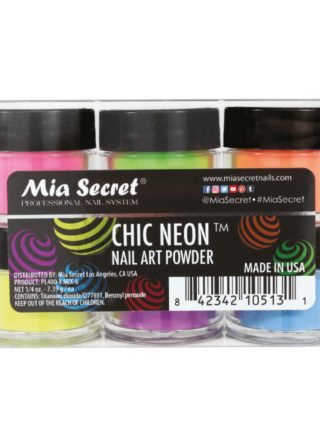 Chic Neon Acrylic Powder 6 Pcs Mix Collection - Mia Secret
