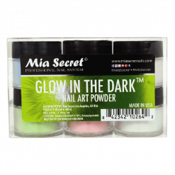 Glow in the Dark Colored Acrylic Powder Collection 6 Pcs - Mia Secret
