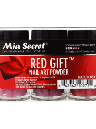 Red Gift Acrylic Powder Collection 6 Pcs - Mia Secret