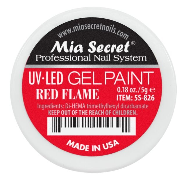 5S-826_3 Red Flame UV-LED Gel Paint - Mia Secret