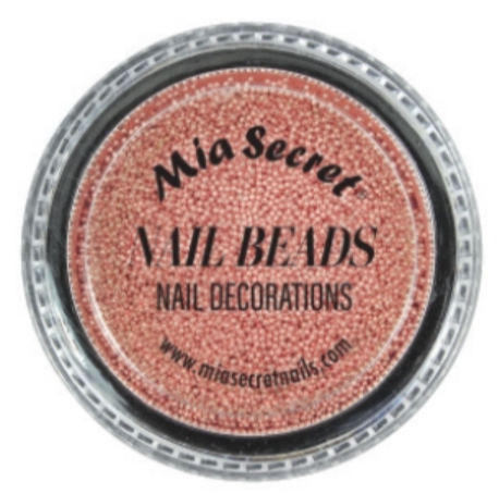 Gold Rose Nail Beads - Mia Secret