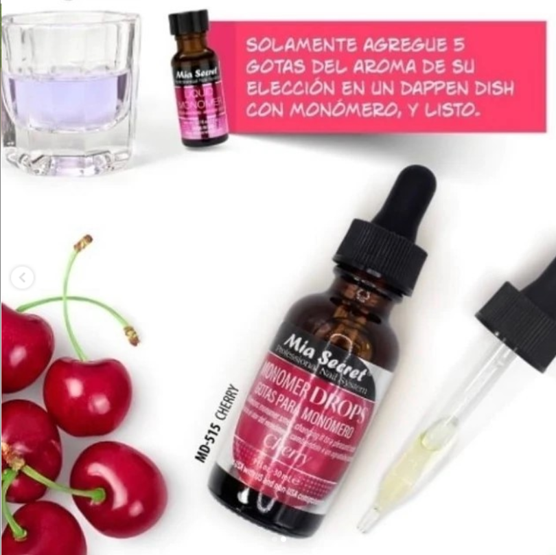Gotas para Monómero aroma Cereza 30 ml - Mia Secret